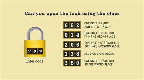 3 digit lock puzzle